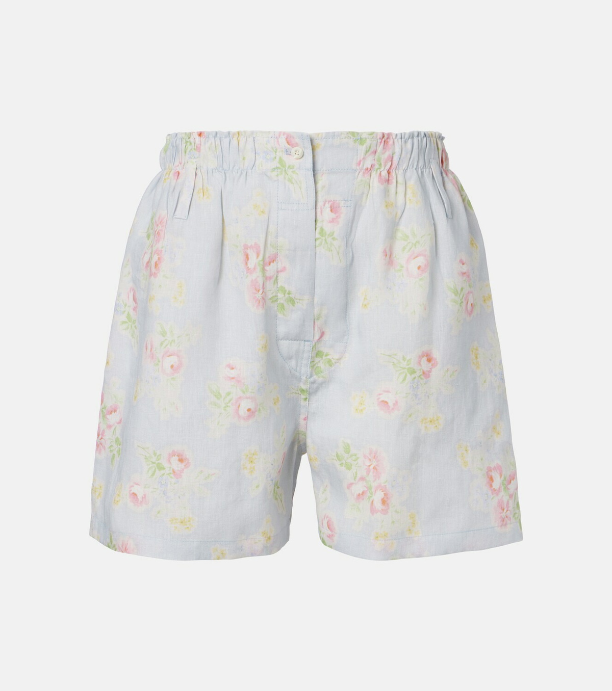 Prada Floral linen shorts