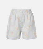 Prada Floral linen shorts