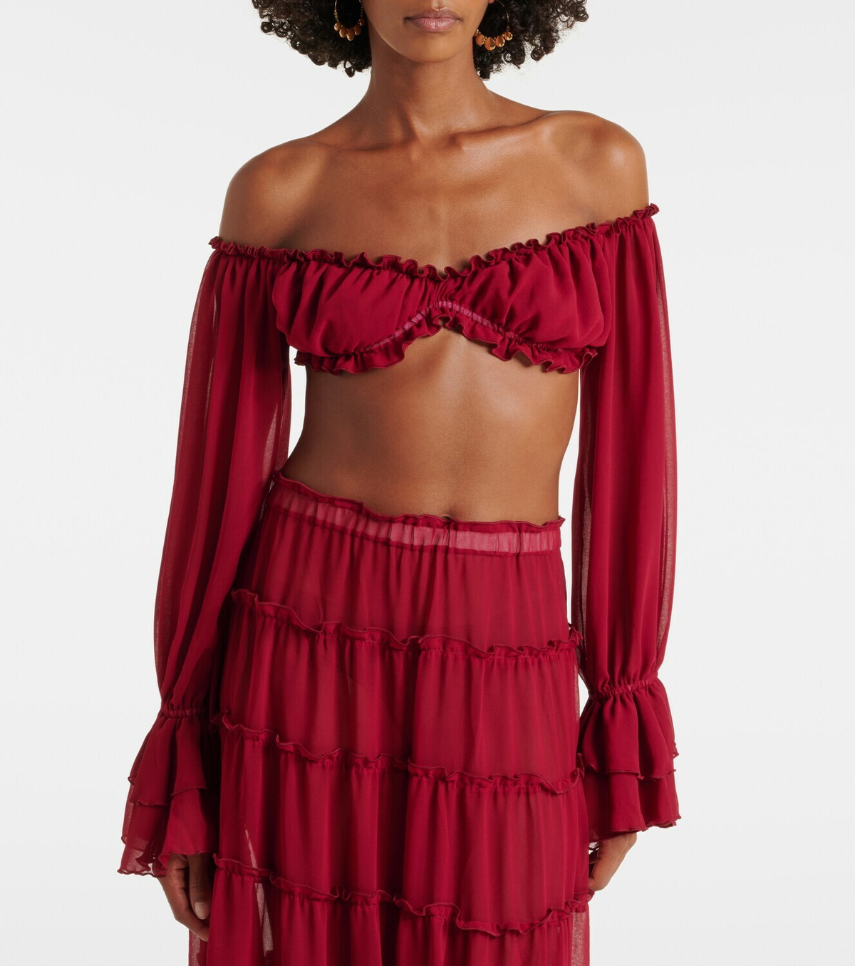Bananhot Elma off-shoulder crop top