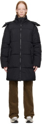 The Very Warm Black Long Hooded Puffer Jacket