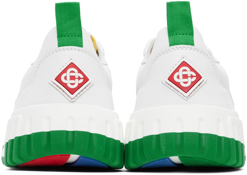 Casablanca White & Green 'The Court' Sneakers