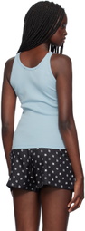 AMIRI Blue 'Amiri' Stacked Ribbed Tank Top