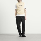 MM6 Maison Margiela Men's Numbers Logo Distressed Knitted Vest in Off White