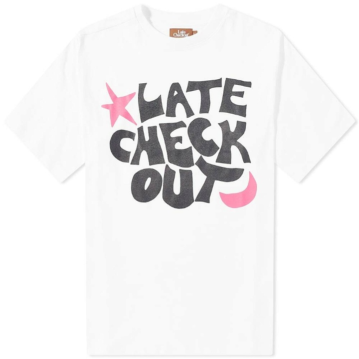 Photo: Late Checkout Men's Logo T-Shirt in White