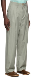 AURALEE Green Cotton Trousers