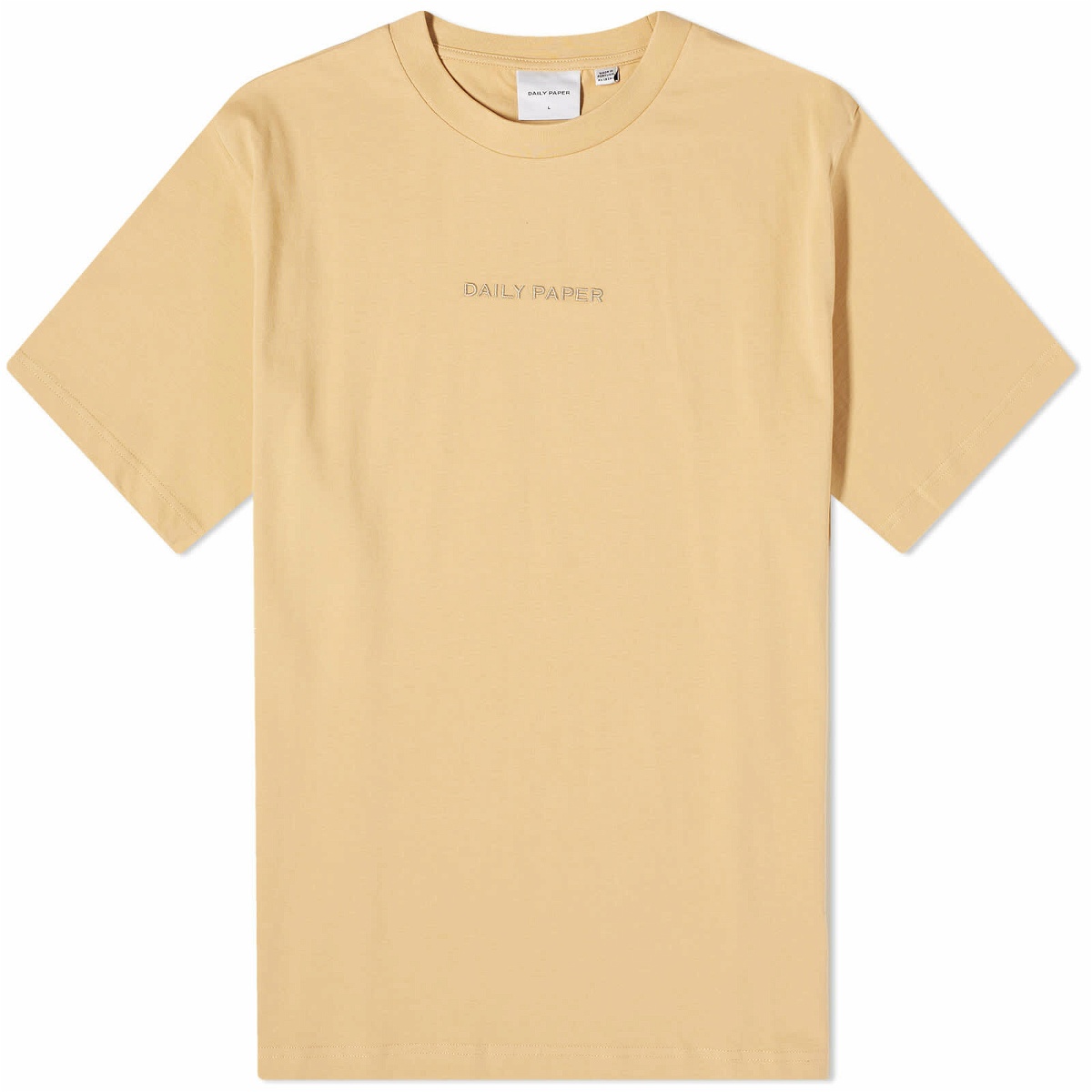 Photo: Daily Paper Men's Logotype Short Sleeve T-Shirt in Taos Beige