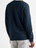A.P.C. - Logo-Flocked Cotton-Jersey Sweatshirt - Blue