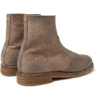 Maison Margiela - Waxed-Suede Boots - Men - Brown