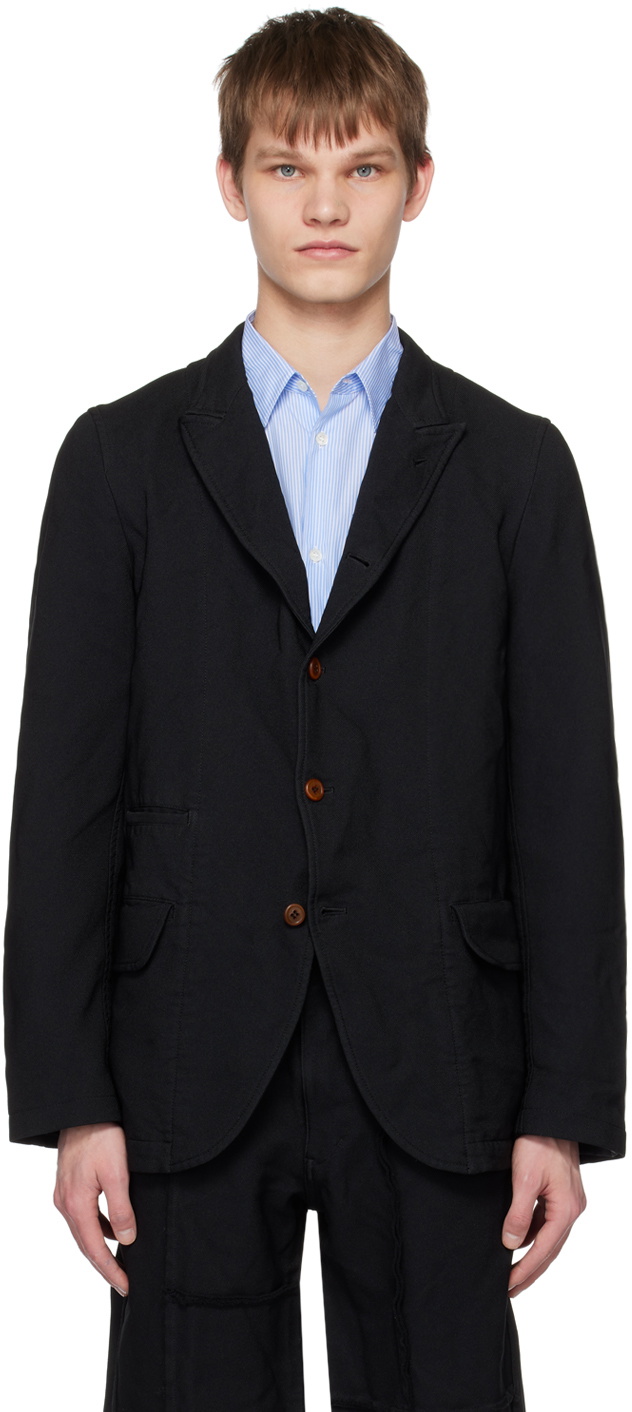 Comme des Garçons Shirt Black Peaked Lapel Blazer