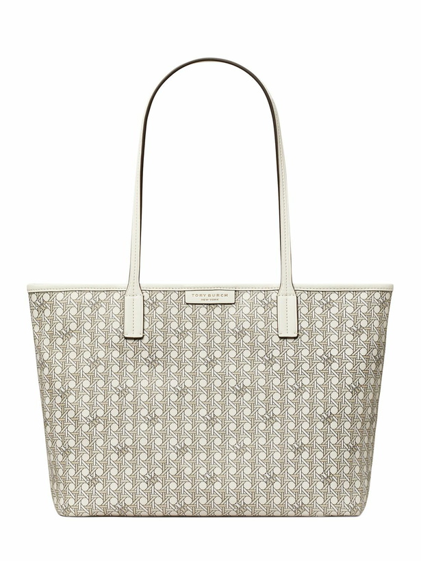 Photo: TORY BURCH Small Coated Cotton Zip Tote Bag