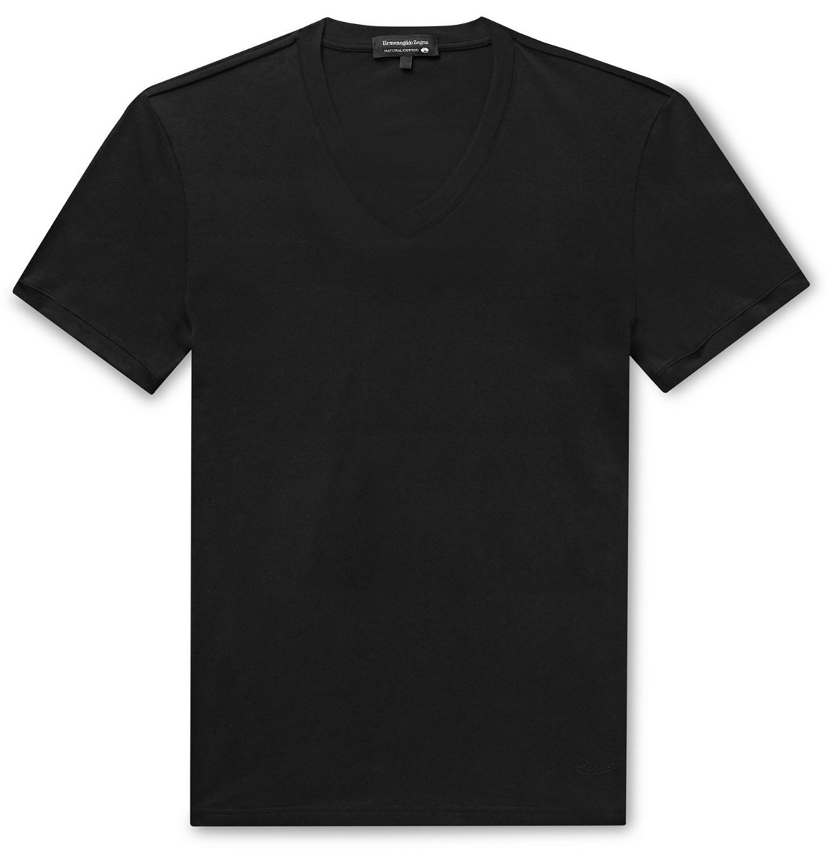 Photo: Ermenegildo Zegna - Stretch-Cotton Jersey T-Shirt - Black