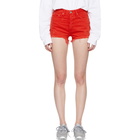 Grlfrnd Red Denim Cindy Shorts