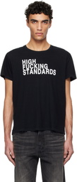 R13 Black 'High F Standards' Boy T-shirt