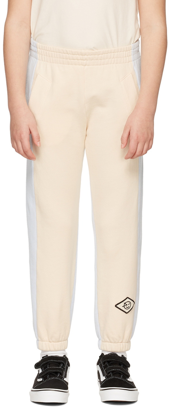 Wynken Kids Off-White & Blue Track Pants