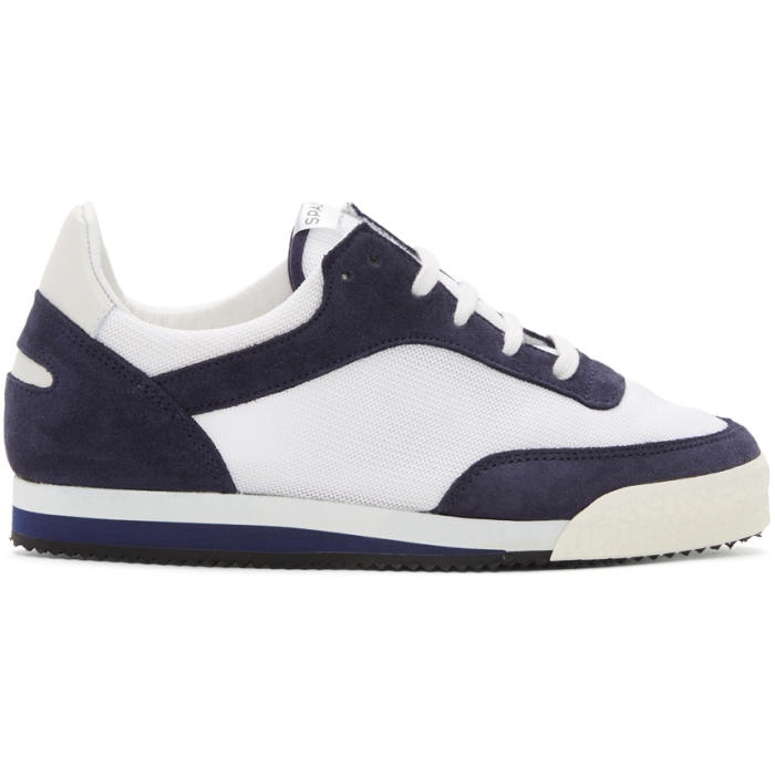 Photo: Comme des Garçons Shirt Navy and White Pitch Low Sneakers 