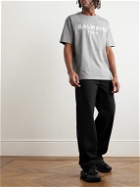 Balmain - Logo-Print Cotton-Jersey T-Shirt - Gray