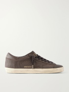 Golden Goose - Super-Star Distressed Full-Grain Leather Sneakers - Brown