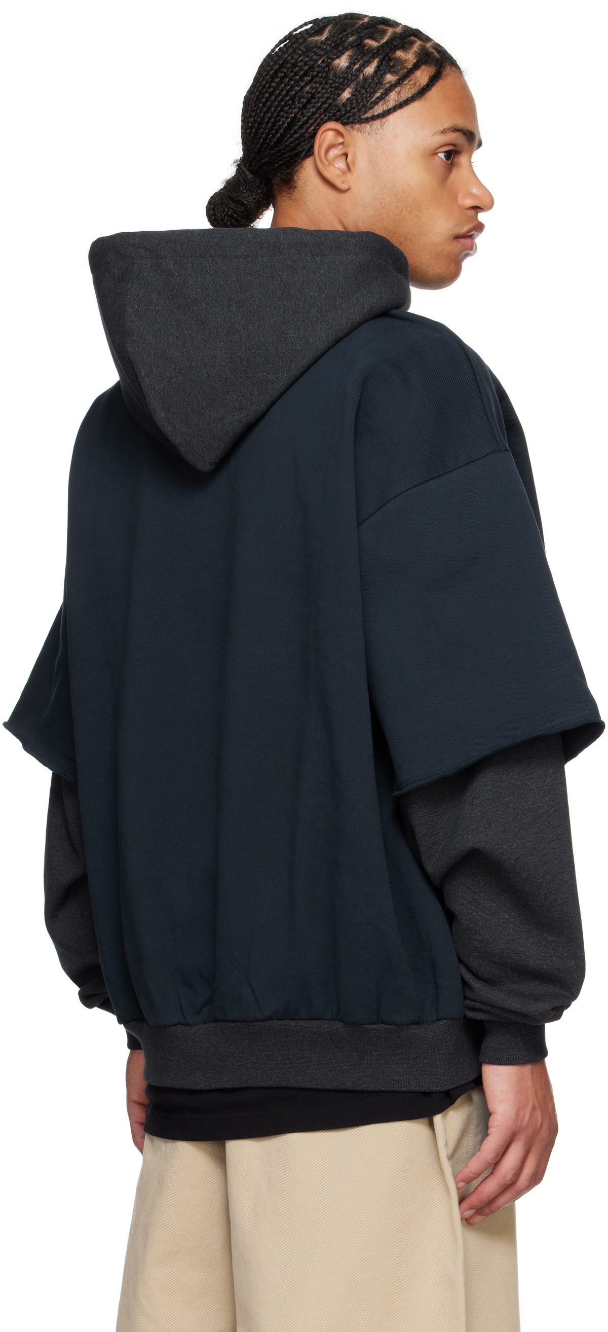 ABRA Gray & Navy Champion Double Hoodie