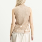 MM6 Maison Margiela Women's Knitted Gilet in Camel/Chalk