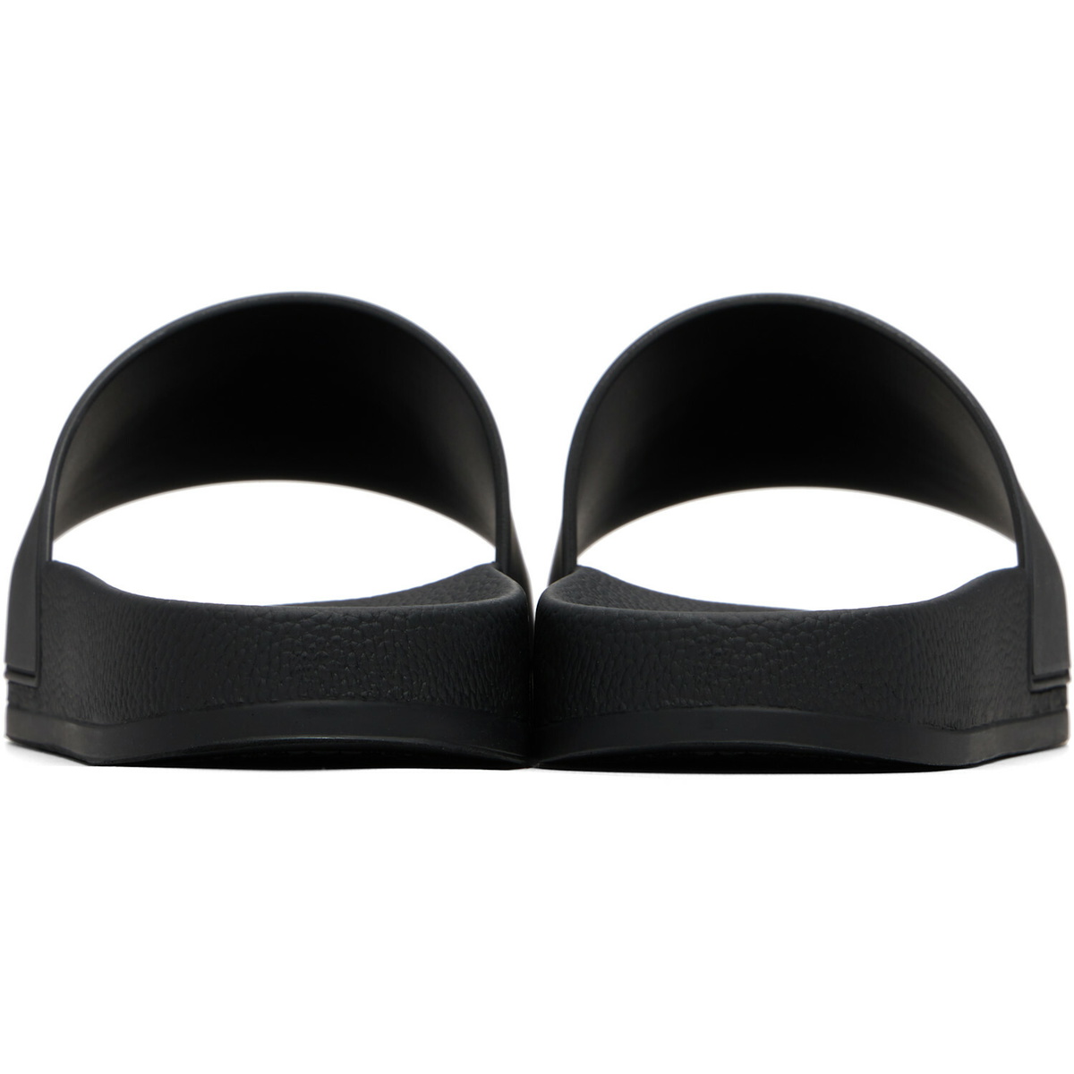 Palm Angels Black Curved Logo Slides