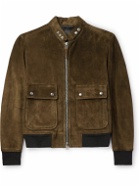 TOM FORD - Suede Bomber Jacket - Green