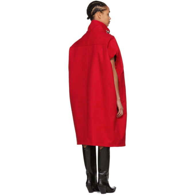 Raf Simons Red Sleeveless Couture Coat Raf Simons