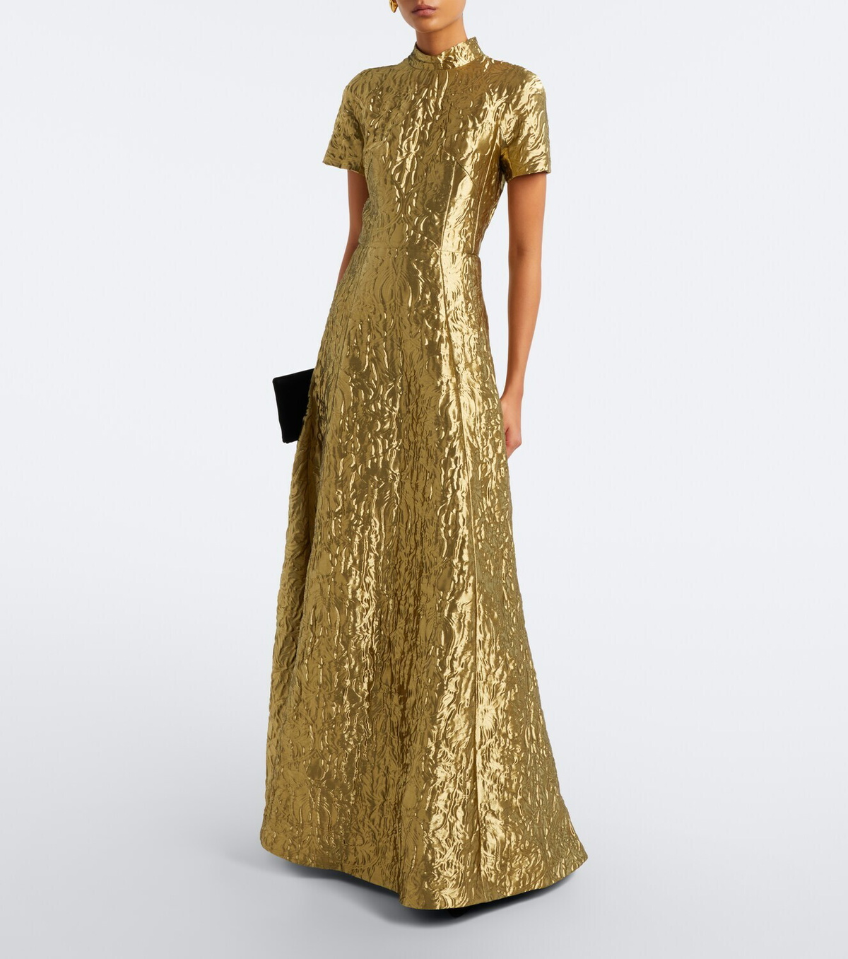 Emilia Wickstead Malinda metallic-effect cloqué gown