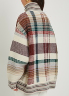 Missoni Checked Wool-blend Cardigan White And Red