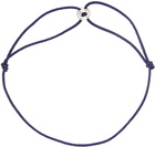 Le Gramme Navy 'Le 1 Gramme' Cord Bracelet