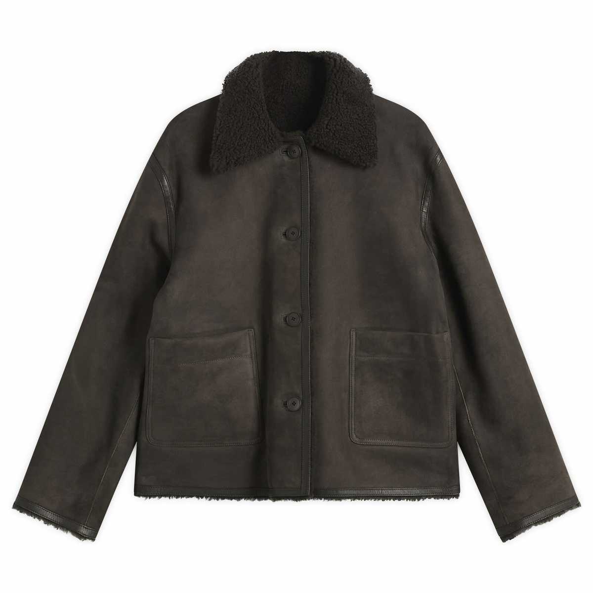 Closed Women's Shearling Jacket in Cosmic Grey