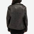 Sportmax Women's Samanta Leather Biker Jacket in Black