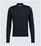 John Smedley - Wool long-sleeved polo shirt