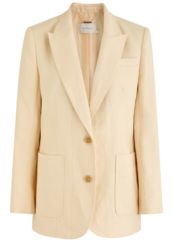 Photo: Zimmermann Illuminate Linen Blazer Yellow