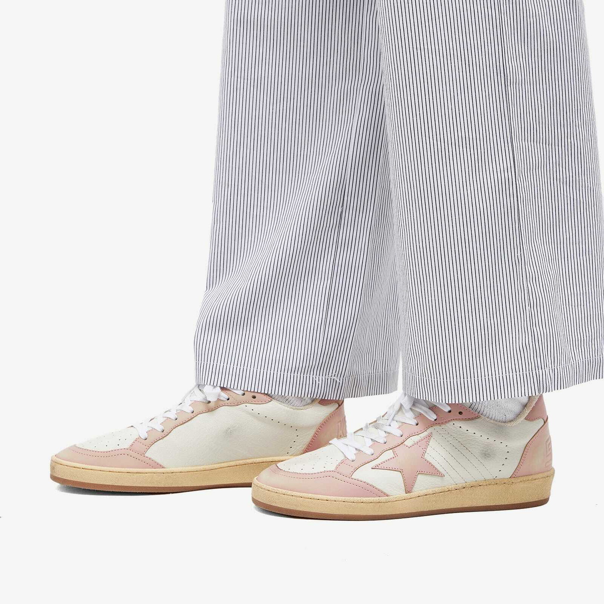Golden Goose Women's Ball Star Leather Sneakers in White