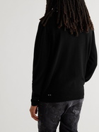 AMIRI - Distressed Logo-Intarsia Cashmere Sweater - Black