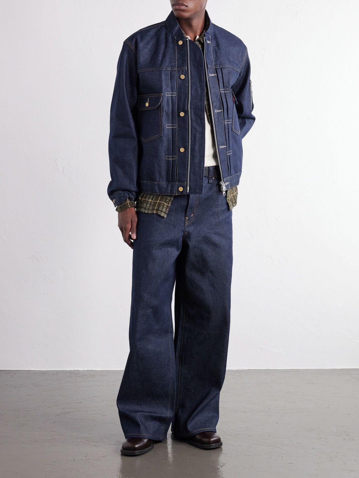 Sacai - Levi's Wide-Leg Belted Jeans - Blue