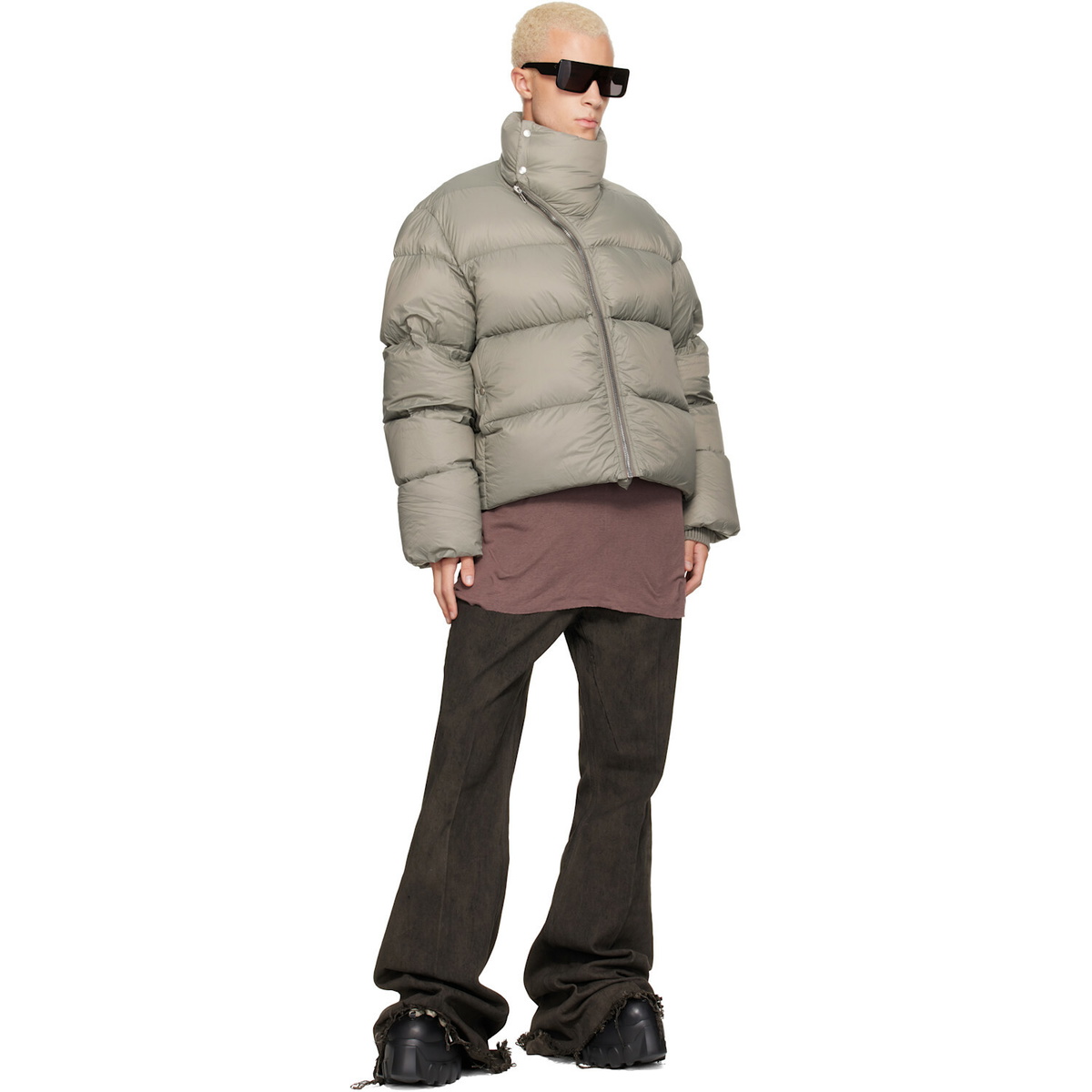 Rick Owens Gray Tower Bolan Bootcut Jeans