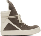 Rick Owens Gray Geobasket Sneakers