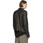 Rick Owens Black Leather IES Jacket