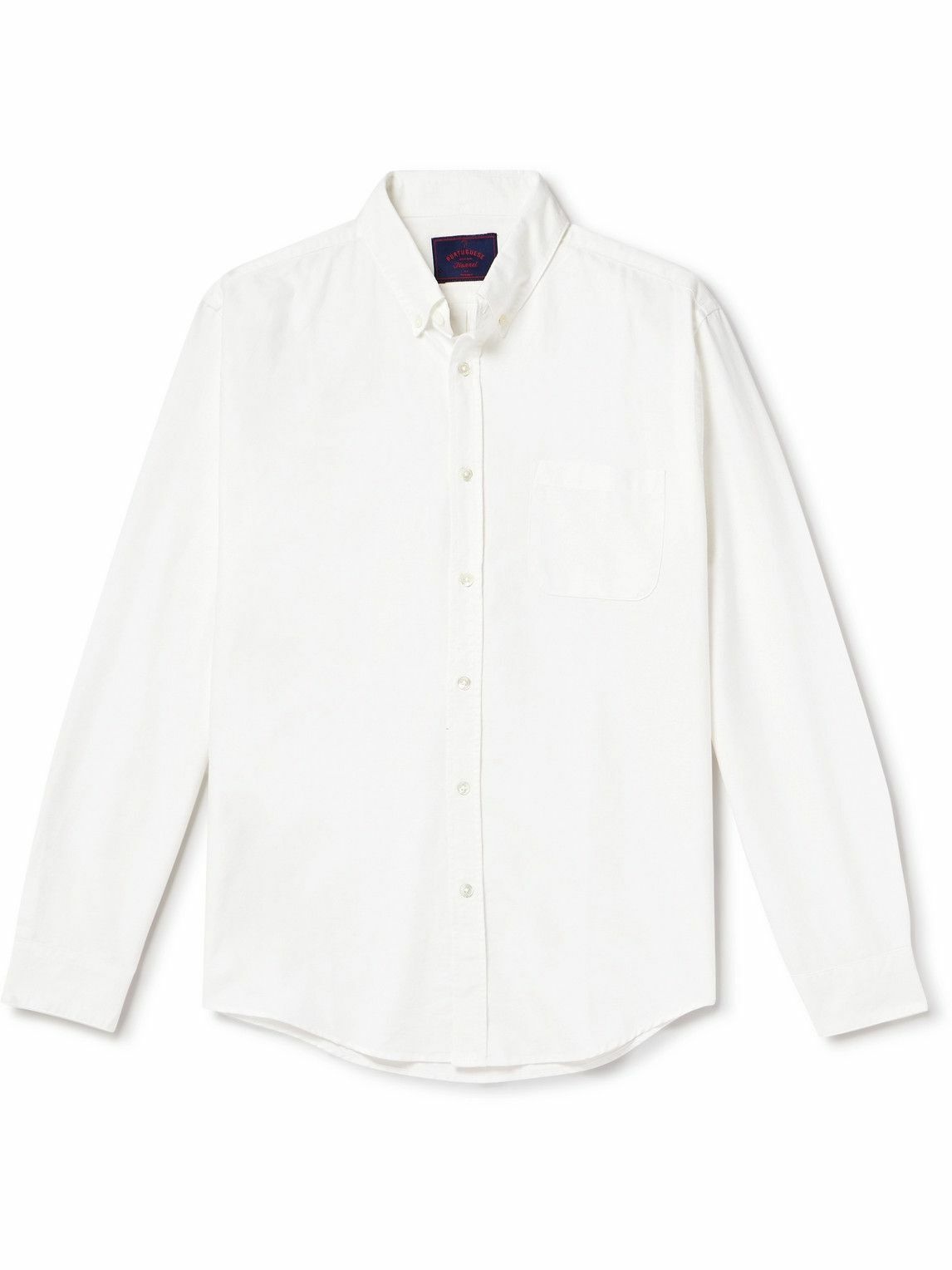 Photo: Portuguese Flannel - Belavista Button-Down Collar Cotton Oxford Shirt - White