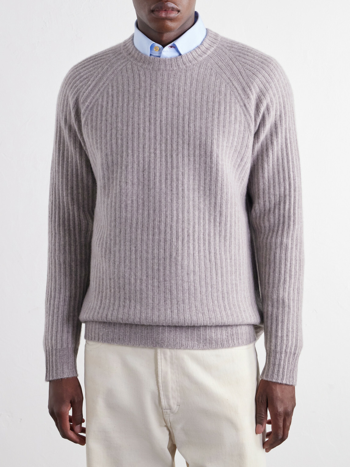 Mr P. - Ribbed Cashmere Sweater - Gray