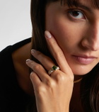 Marina B Ondine 18kt yellow gold ring with diamonds and green tourmaline