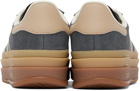 adidas Originals Gray & Beige Gazelle Bold Sneakers