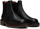 Common Projects Black Pull-Loop Chelsea Boots
