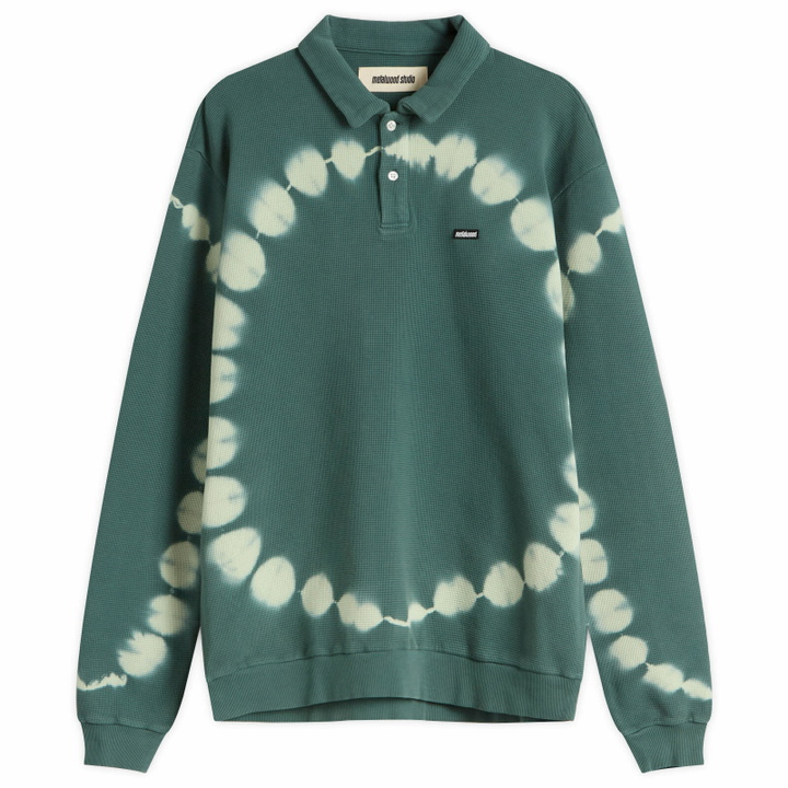 Photo: Metalwood Studio Men's Mini Metal Logo Thermal Polo in Marine