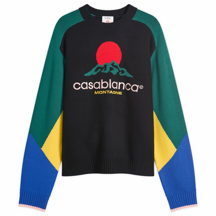Photo: Casablanca Men's Intarsia Crew Monyagne Knit in Black