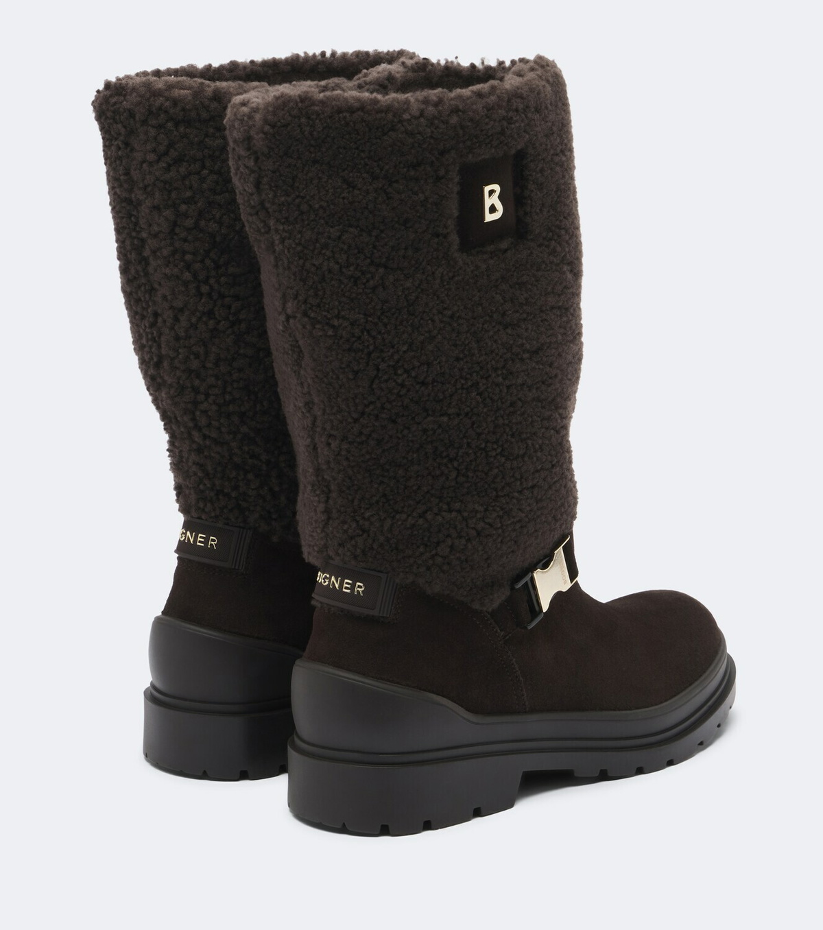 Bogner St. Moritz suede and shearling boots