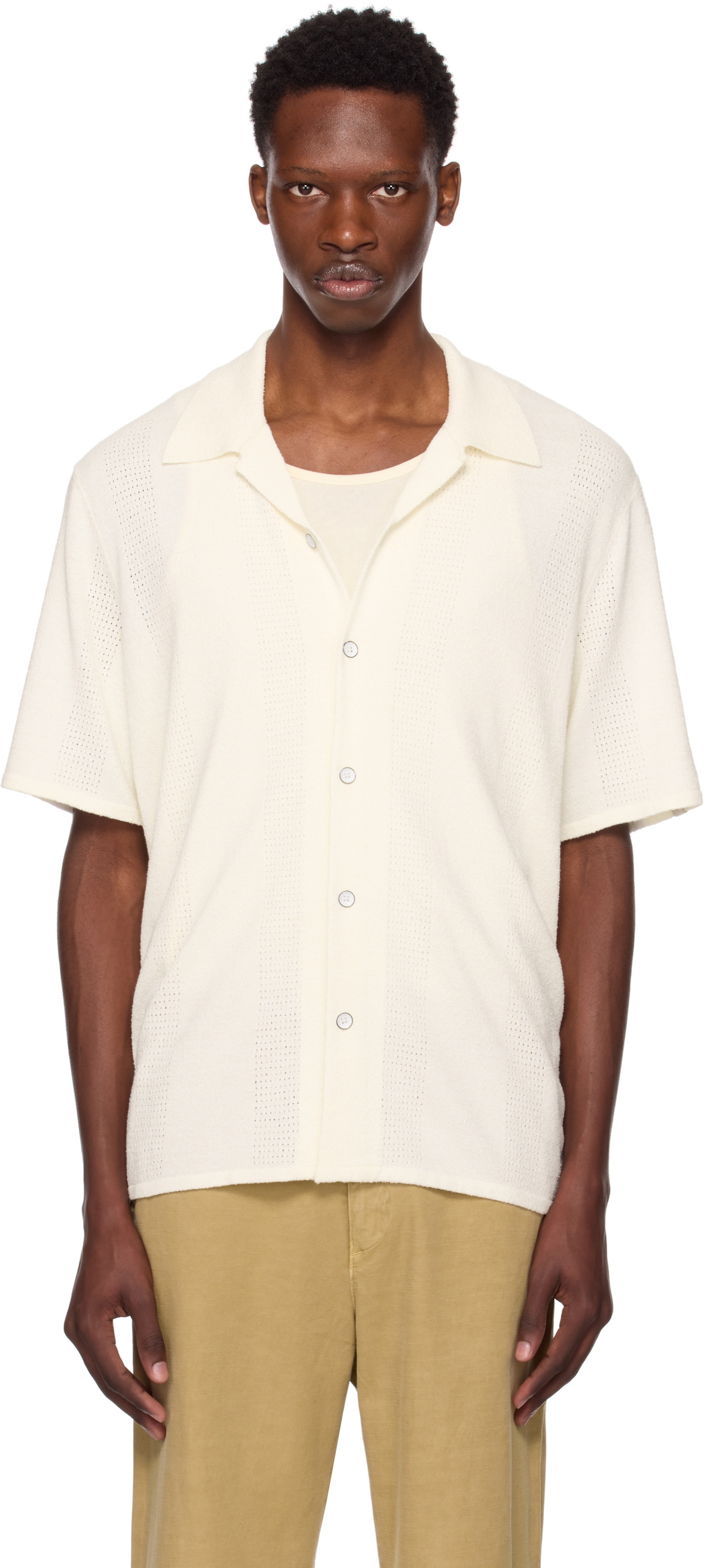 rag & bone Off-White Avery Zuma Knit Shirt