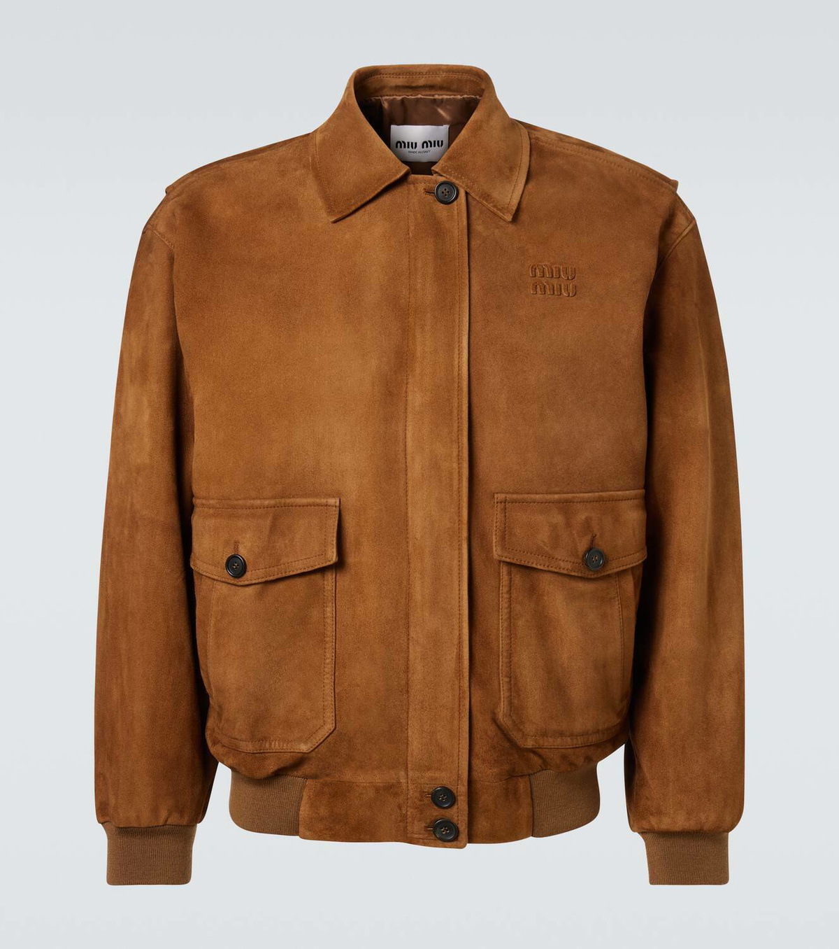 Miu Miu Embossed suede blouson Miu Miu