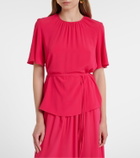 Joseph Libby belted crêpe blouse